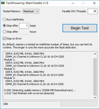 memtest内存检测命令图标